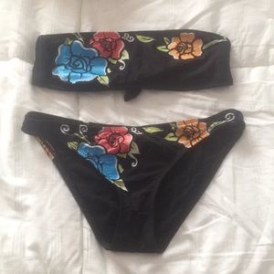 Floral two piece bathing suit